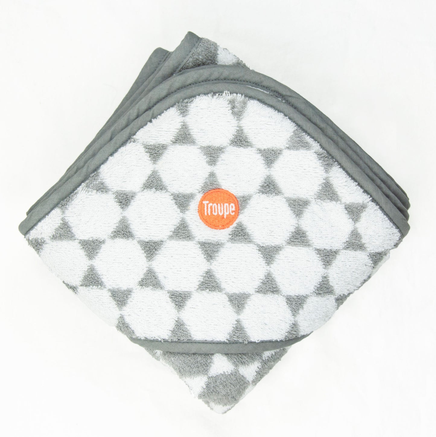 Baby Hooded Towel - Grey Honeycomb