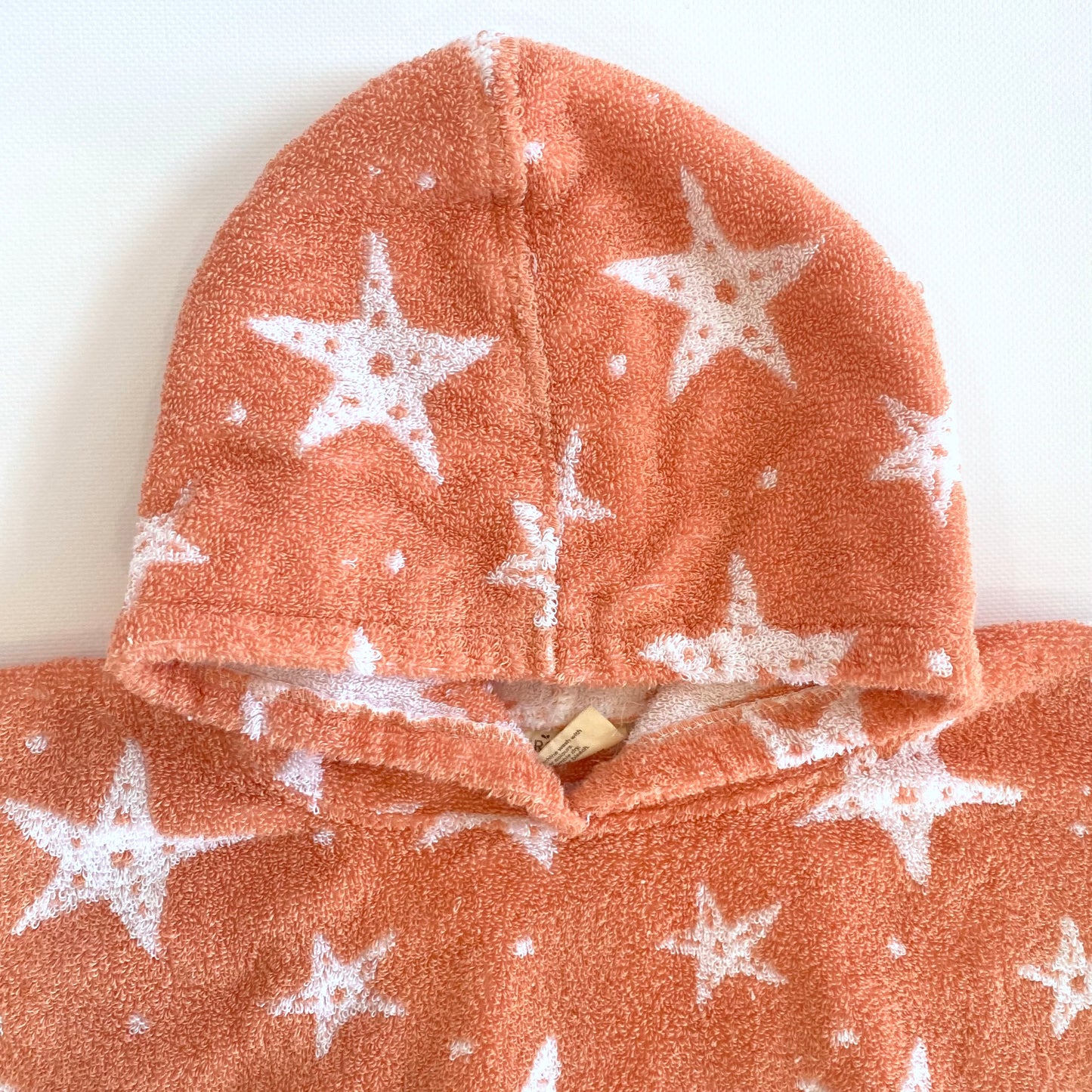 Hooded Poncho - Coral Starfish