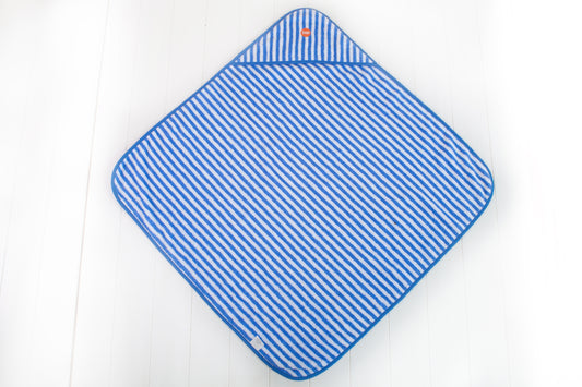 Baby Hooded Towel - Blue Stripe
