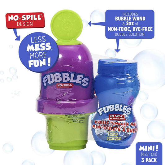 Fubbles No Spill Bubble Tumblers - 60ml