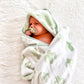 Baby Hooded Towel - Sage Cacti