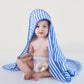 Baby Hooded Towel - Blue Stripe
