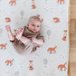 Bassinet Sheets / Change mat Covers - Woodland Creatures - twin pack