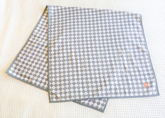 The Classic Towel - Grey Checkerboard