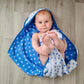 Baby Hooded Towel - Blue Dot