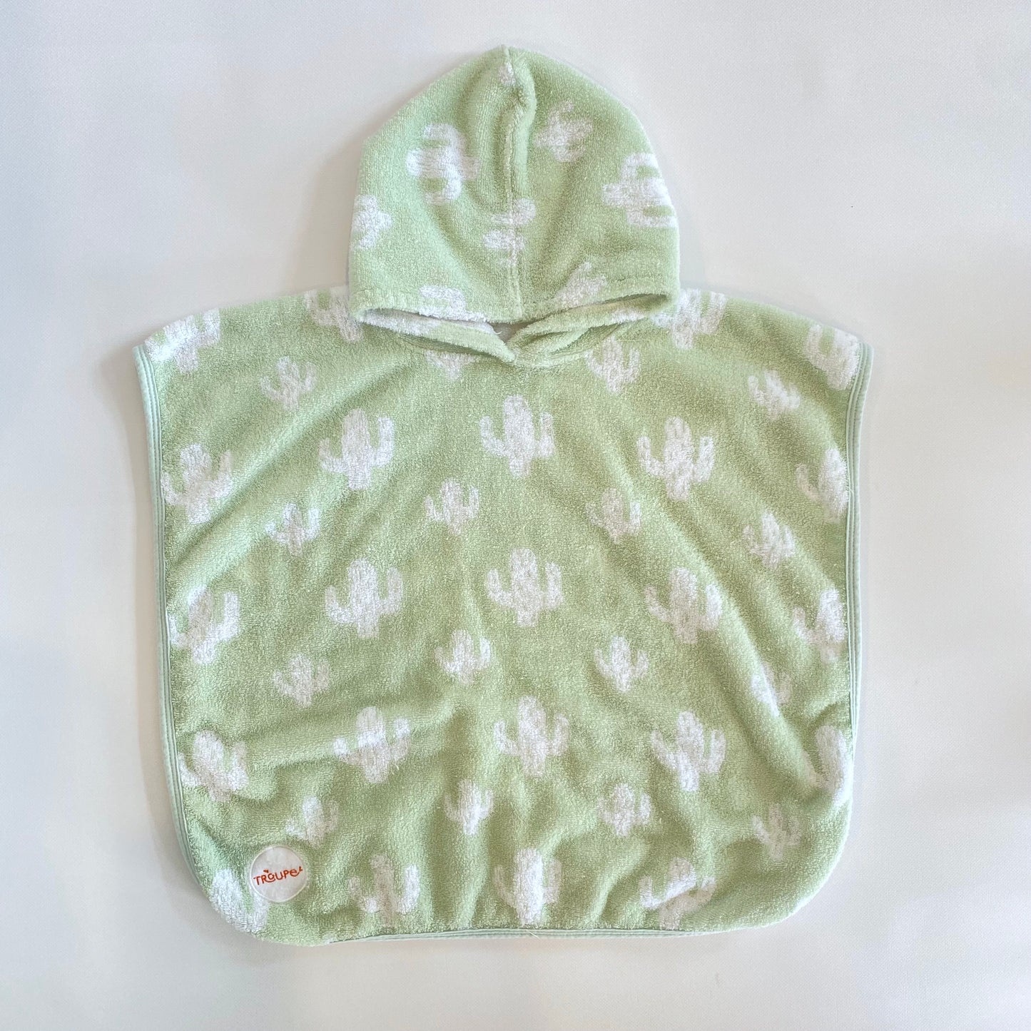 Hooded Poncho - Sage Cacti