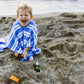 Kids Hooded Poncho - Rugby Stripe