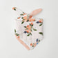 Reversible Muslin Bandana Bib - Watercolour Roses