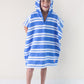 Kids Hooded Poncho - Rugby Stripe
