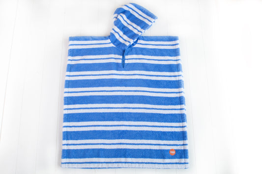 Kids Hooded Poncho - Rugby Stripe